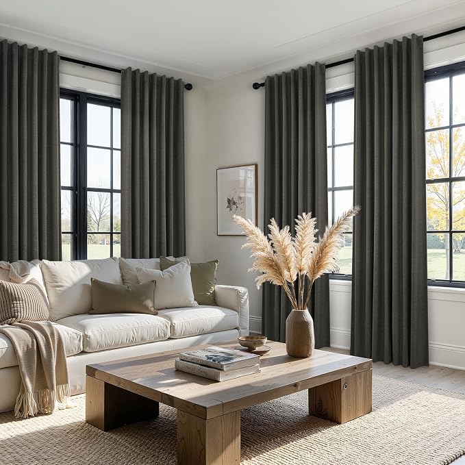 Topfinel Linen Blackout Curtain 90 Inches Long - Image 7