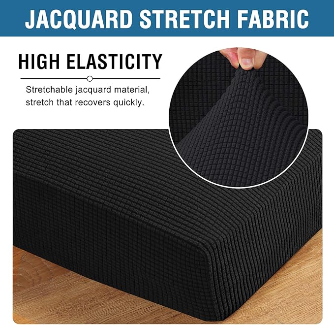 H.VERSAILTEX Stretch Couch Cushion Covers Individual Seat Sofa Chair Slipcovers - Image 4