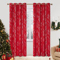 Deconovo Christmas Red Curtains, Soundproof Curtain, 52 x 108 Inch Long by Deconovo