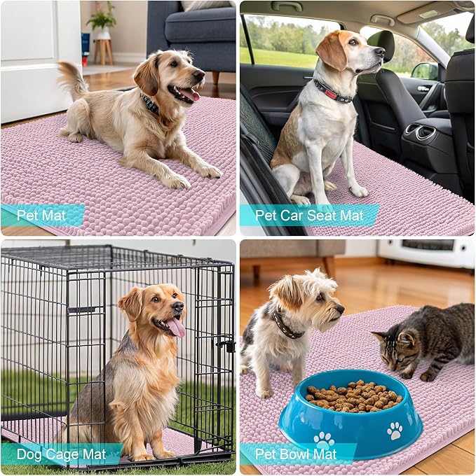 OLANLY Dog Door Mat for Muddy Paws 70x24, Absorbs Moisture and Dirt, Absorbent - Image 7