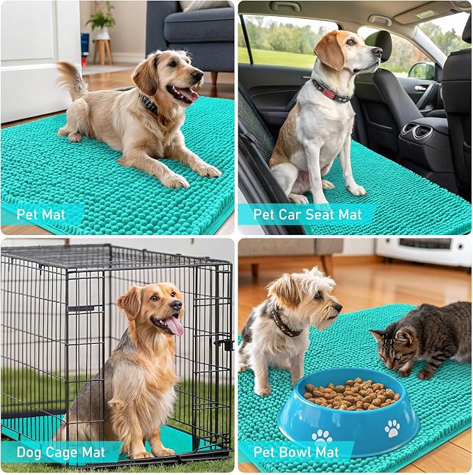 OLANLY Dog Door Mat for Muddy Paws 70x46, Absorbs Moisture and Dirt, Absorbent - Image 7