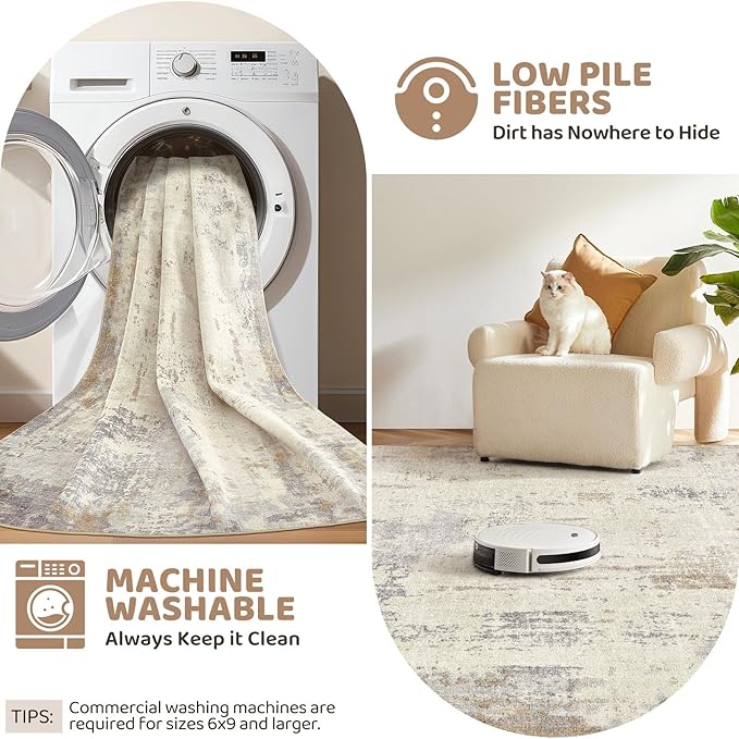 UERMEI 8x10 Area Rug Living Room Rugs - Image 4