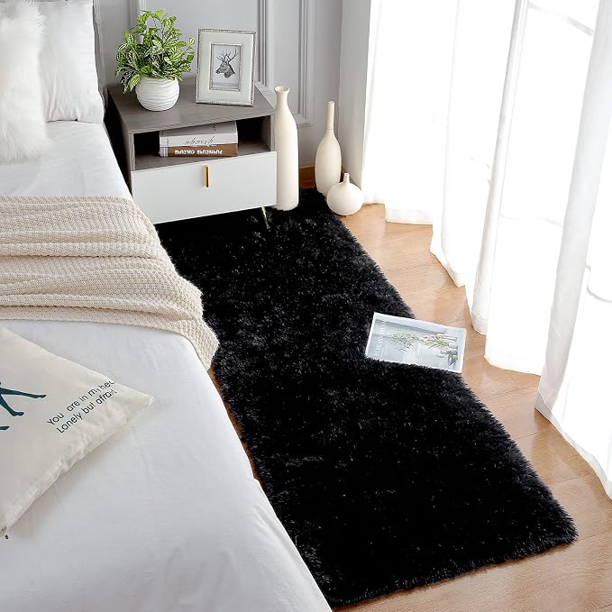 Chicrug Soft Runner Rugs for Bedroom Living Room Plush Fluffy Rug 2x7 Feet - Image 3