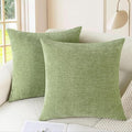 CaliTime Throw Pillow Covers Decorative 26 X 26 Inches Pack of 2 Cozy Chenille by CaliTime