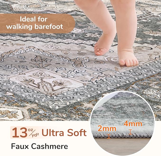 OPPODREAM Soft Area Rugs 3x5, Washable Rugs - Image 2