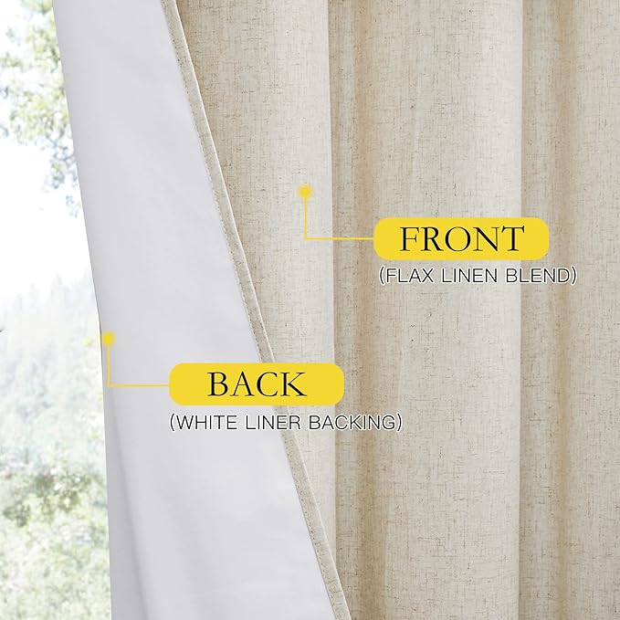 NICETOWN Farmhouse Style Keep Warm Large Window Draperies 108 inches Length - Image 7