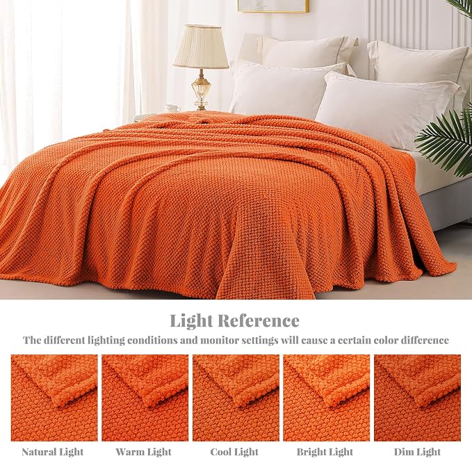 Whale Flotilla Queen Size Fuzzy Fleece Blanket, Fluffy Warm Soft Jacquard Bed - Image 9