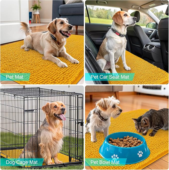 OLANLY Dog Door Mat for Muddy Paws 47x17, Absorbs Moisture and Dirt, Absorbent - Image 7