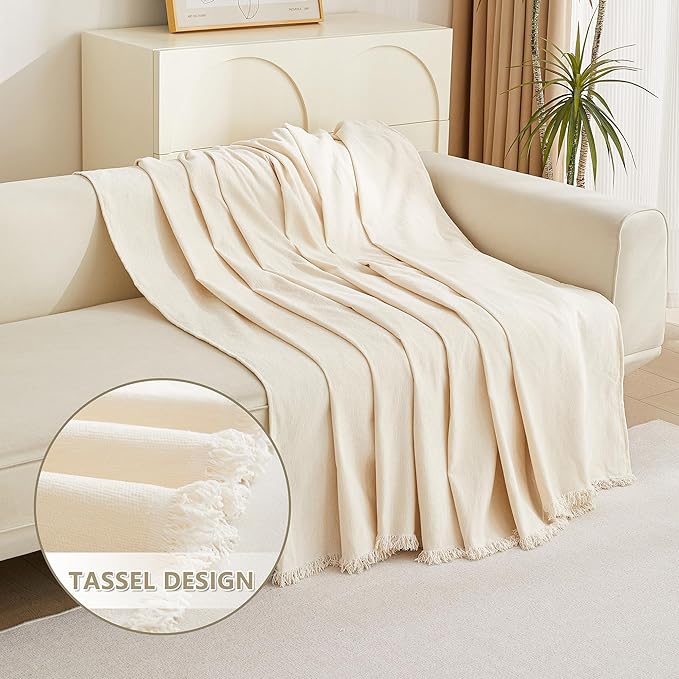 MYSKY HOME Loveseat Cover Beige Couch Cover Sectional Couch Covers - Image 3