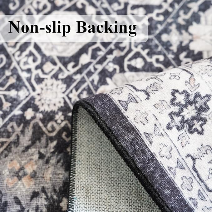 Washable 4x8 Hallway Runner Rug: Vintage 8ft Soft Runners - Image 5