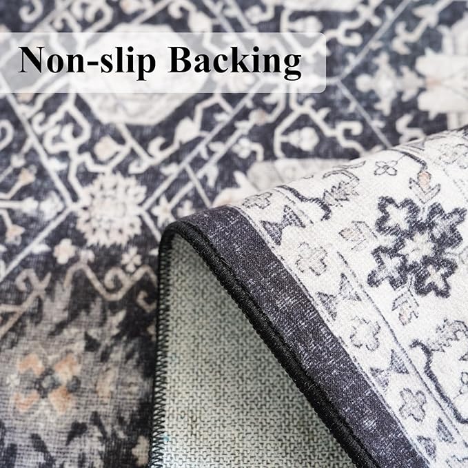 Washable 4x12 Hallway Runner Rug: Vintage Soft Carpet - Image 5