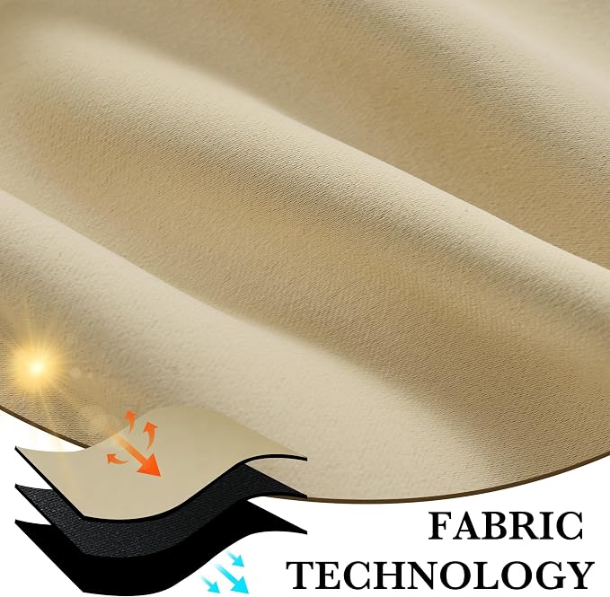 RYB HOME 100% Blackout Bathroom Curtains Over Sink 30 inches Long, Heat & UV - Image 7