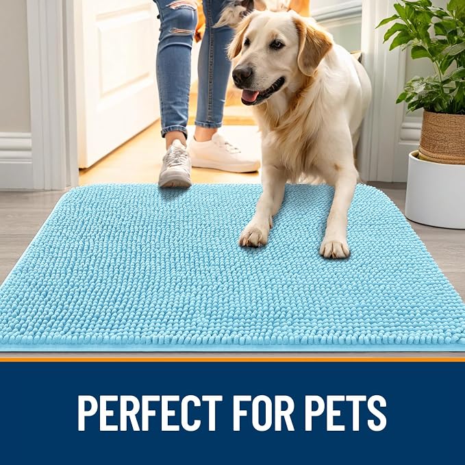 OLANLY Dog Door Mat for Muddy Paws 59x20, Absorbs Moisture and Dirt, Absorbent - Image 6