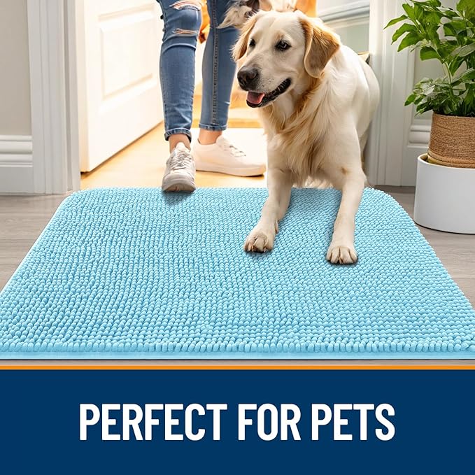 OLANLY Dog Door Mat for Muddy Paws 32x20, Absorbs Moisture and Dirt, Absorbent - Image 6