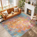 Washable Area Rugs 5'x7' Non-Slip Modern Abstract Soft by RELEANY