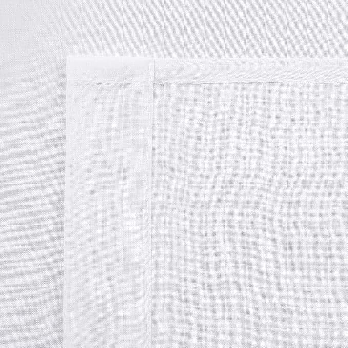 DWCN White Sheer Curtains 102 inches Long, Elegant Living Room Voile Window - Image 5