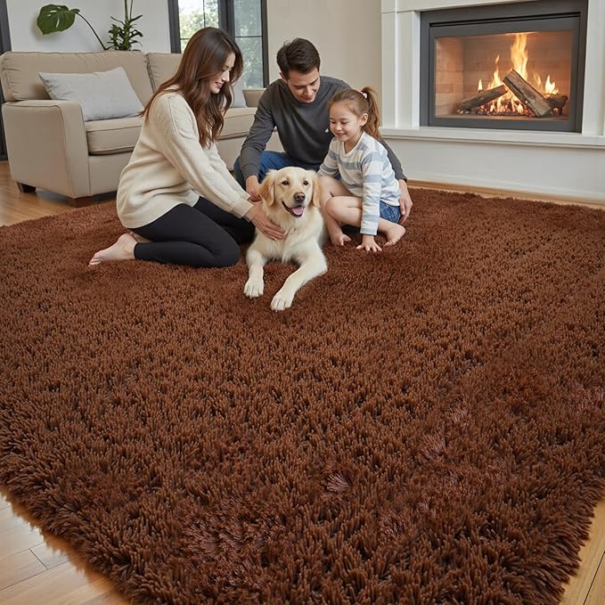 Rugs for Living Room 6x9, Alfombras para Salas Shag Large Plush Soft Area Rug - Image 3