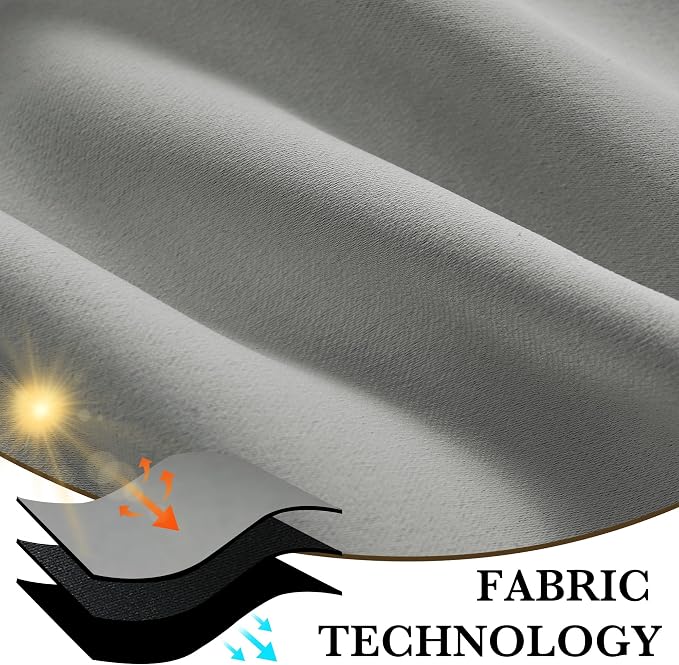 RYB HOME 100% Blackout Bathroom Curtains Over Sink 30 inches Long, Heat & UV - Image 7