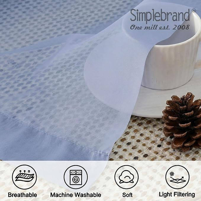 Simplebrand Rod Pocket Top Solid Voile Sheer Curtains - Image 5