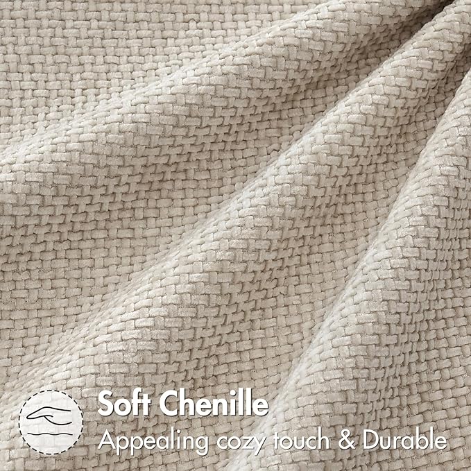 MIULEE Pack of 2 Lumbar Couch Throw Pillow Covers 20x12 Inch Neutral Beige - Image 8