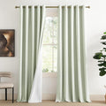 NICETOWN Extra Long Linen 100% Blackout Curtains 102" Length 2 Panels Set by NICETOWN