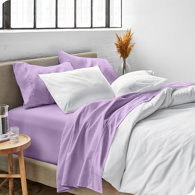 Bare Home Twin XL Sheet Set - College Dorm Size - Luxury 1800 Ultra-Soft Microfiber Twin Extra Long Bed Sheets - Deep Pockets - Easy Fit - Extra Soft - 3 Piece Set - Bed Sheets (Twin XL, Lavender)