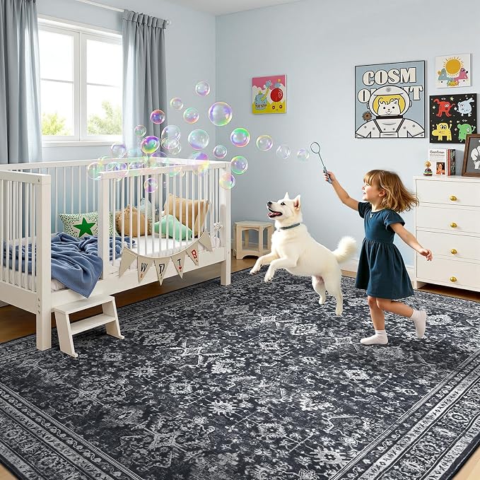 Lofus 9x12 Area Rug for Living Room, Soft Boho Carpets for Bedroom Dining Room - Image 5