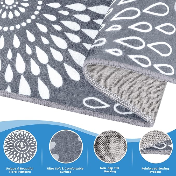 StepRite Runner Rug 4 x 6 ft, Washable Rugs, Hallway Runner Rugs, Kitchen - Image 3