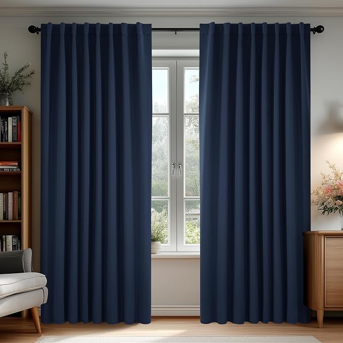 Deconovo Blackout Curtains, Thermal Insulated, W70 x L84 2 Panels, Back Tab by Deconovo