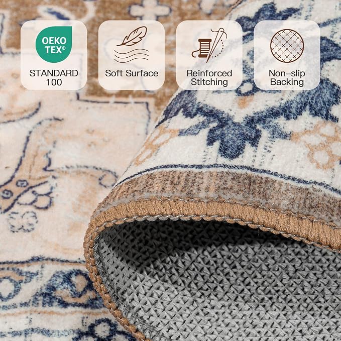Lofus 6ft Area Rugs for Living Room, Washable Area Rug, Rugs for Bedroom - Image 6