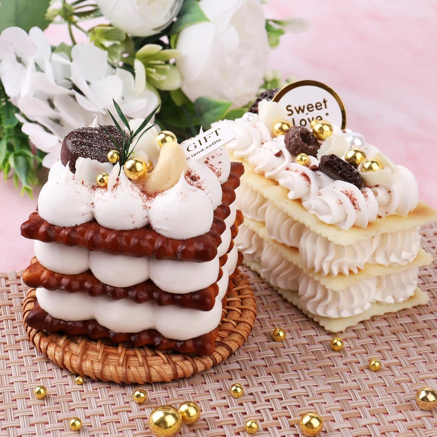 Gold Pearl Sprinkles for Cake Decorating, 11.3 Oz Edible Pearls Sugar 4 Sizes Gift Box Set for Baking Cookie Ice Cream Cupcake Toppings