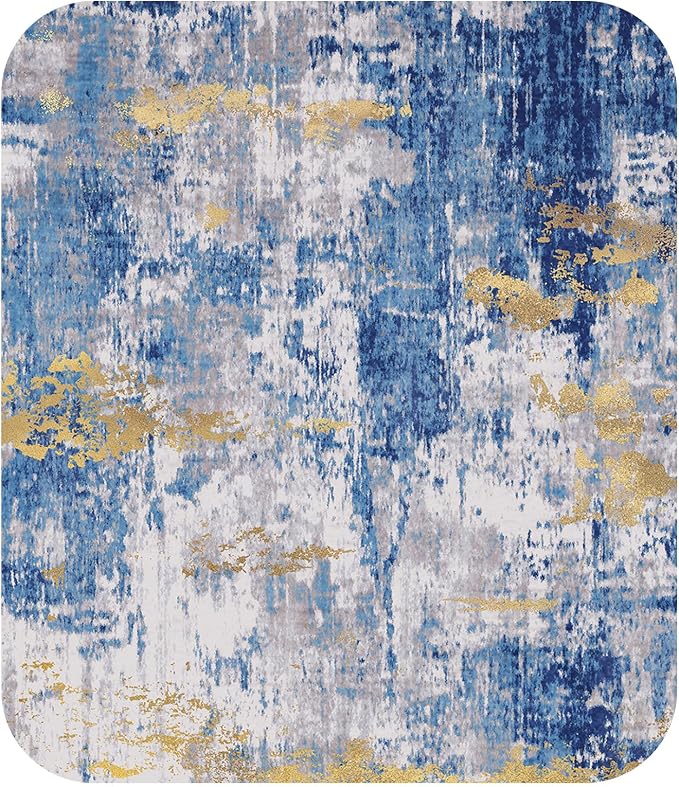 Washable Area Rugs 6ft Non-Slip Modern Abstract Soft - Image 8