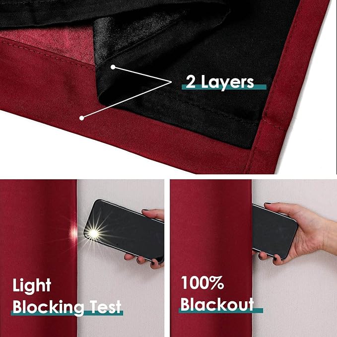 ChrisDowa 100% Blackout Curtains 78 inch Long - Image 4