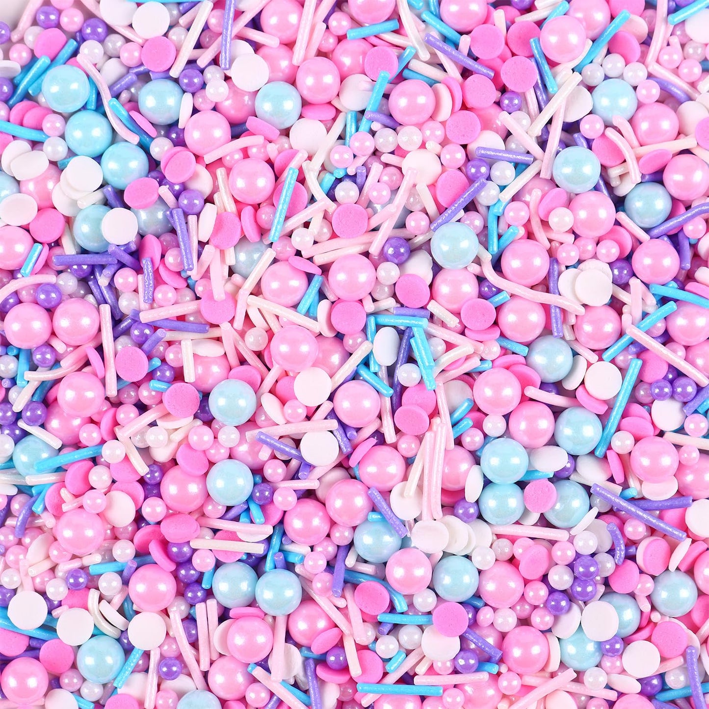 Edible Pink Sprinkle for Cake Decorating, Pink Blue Pearl Sprinkles, Jimmy Sprinkles, Perfect for Baking, Cake, Cupcakes, Macaron, waffles, Ice Cream, and Cookies(120g/4.23oz)