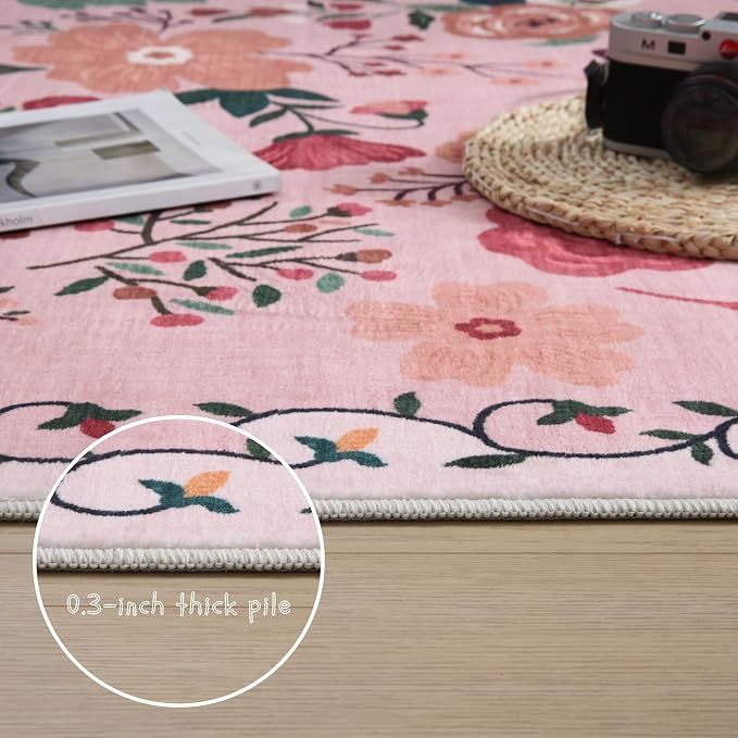 Rugcomf Runner Rug for Hallways Kitchen Rug Non Slip 2'6''x8' Washable Runner - Image 4
