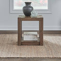 Liberty Furniture Broadmore Living Room Square Chairside Table - Cobblestone Brown