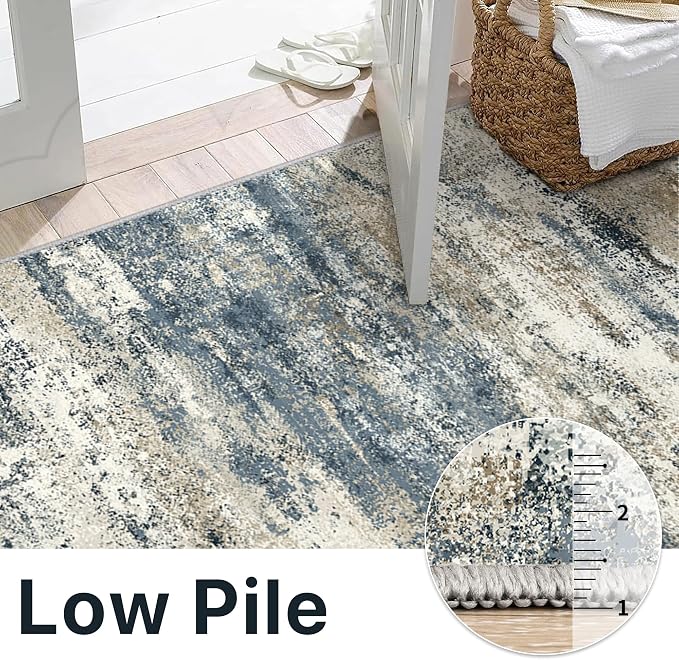 Area Rugs 5x8 for Living Room Bedroom, Modern Abstract Machine Washable Rug - Image 8