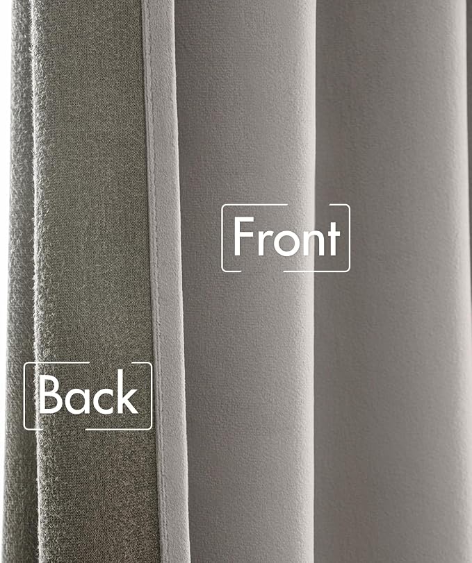 MIULEE Silver Gray Velvet Curtains 96 inches - Image 6