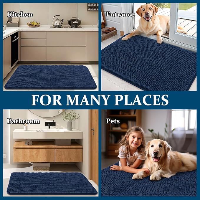 OLANLY Dog Door Mat for Muddy Paws 70x46, Absorbs Moisture and Dirt, Absorbent - Image 8