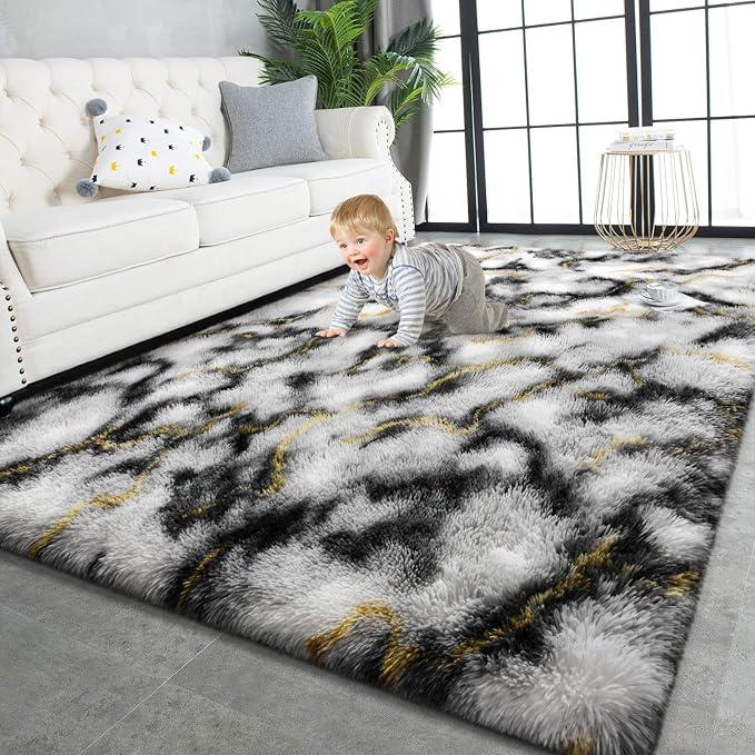 TWINNIS Super Soft Shaggy Rugs Fluffy Carpets, 6x9 Feet, Indoor Modern Plush by TWINNIS