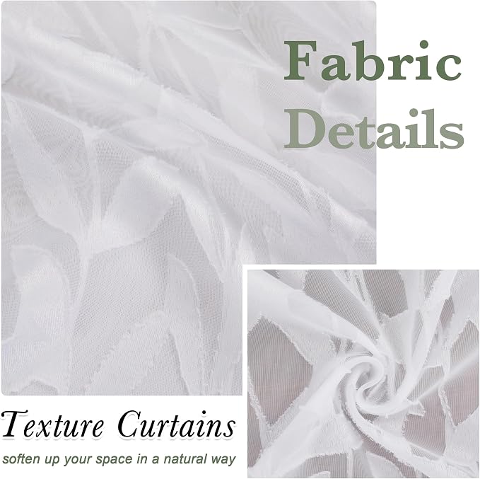Lecloud Leia White Sheer Valances - Image 4