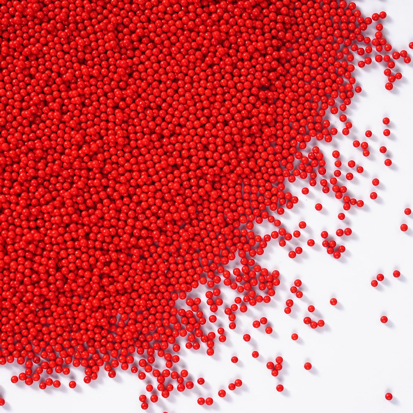 Edible Nonpareils Sprinkles, 2mm Red Pearls Sprinkles, Red Nonpareils Sprinkle for Birthday, Wedding, Valentines, 4th of July, Halloween, Christmas (4.23oz/120g)