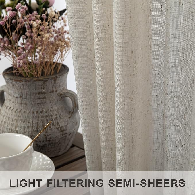 Flax Linen Curtains 96 Inches Long - Image 3