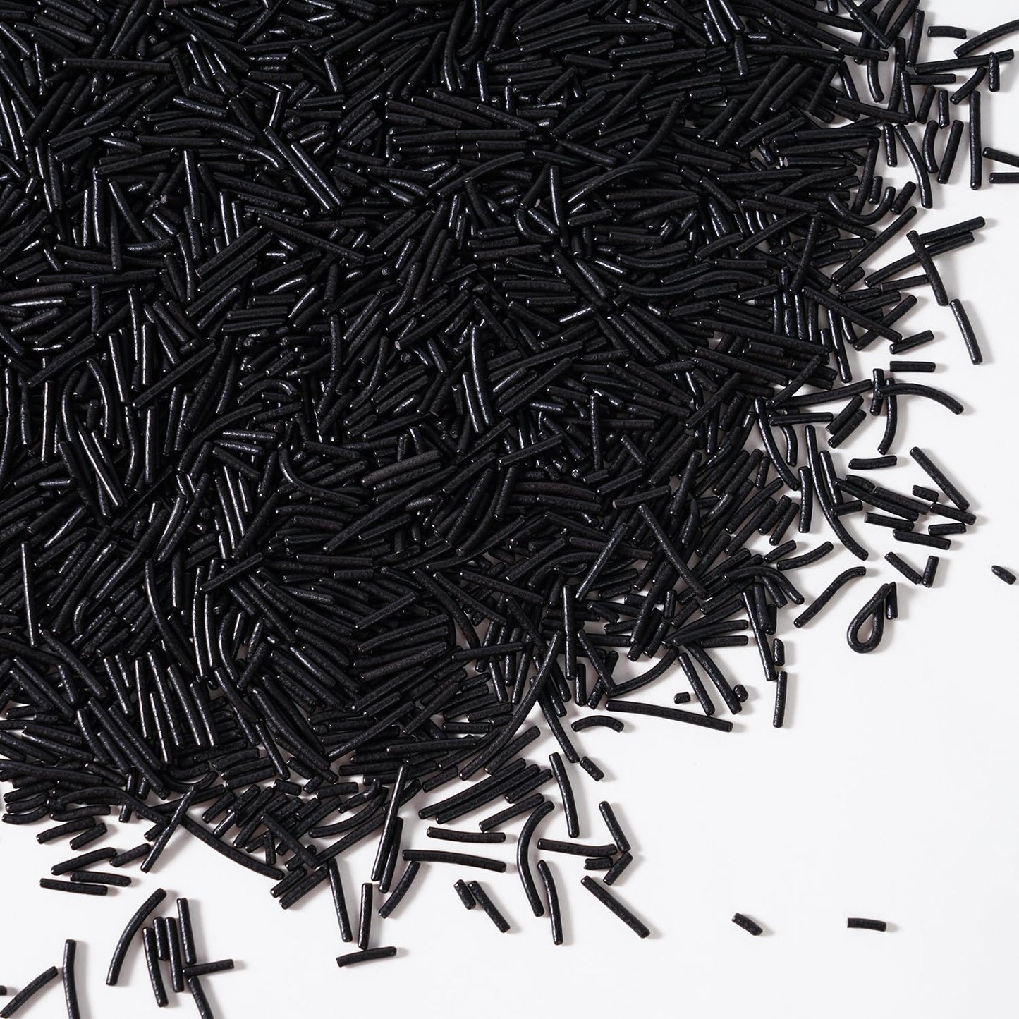 Edible Black Sprinkles, Jimmies Sprinkle, Black Sprinkles for Baking, Cake, Cupcake, Cookies, Donut, Perfect for Halloween(120g/4.23oz)