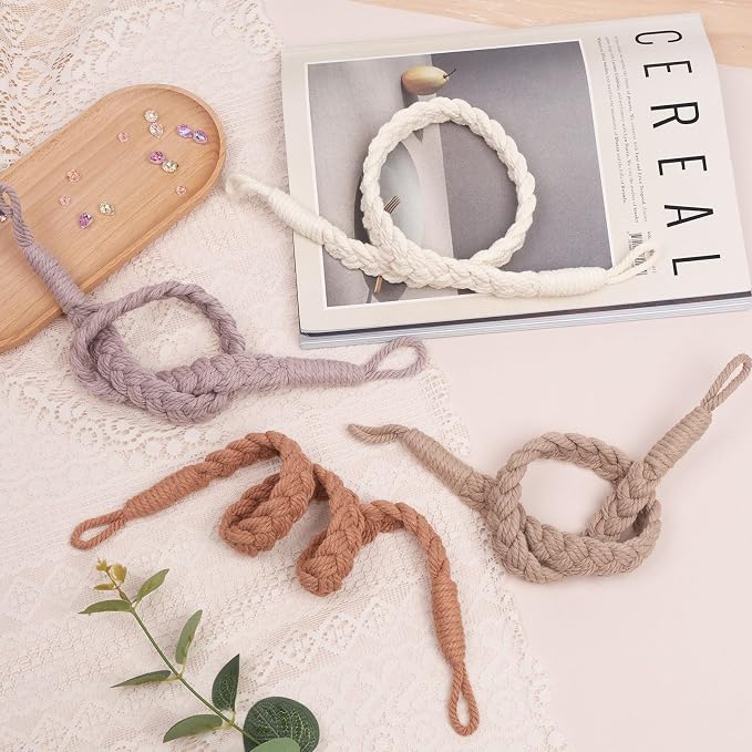 NICEEC 4 Pack Natural Cotton Rope Curtain Tiebacks Elegant Boho Style - Image 7