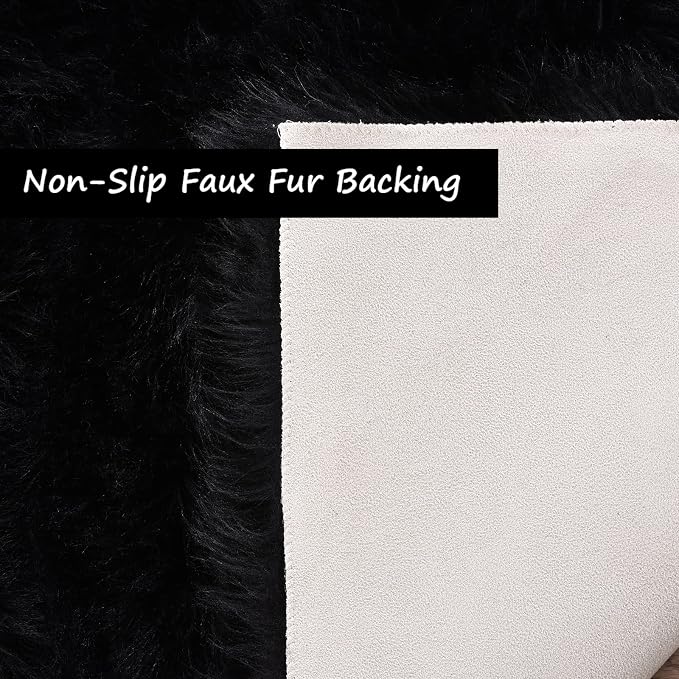 Goolela Black Sheepskin Rug 3x5 - Image 4
