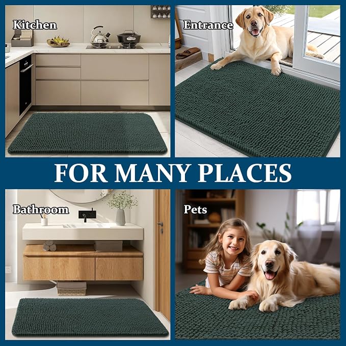 OLANLY Dog Door Mat for Muddy Paws 48x30, Absorbs Moisture and Dirt, Absorbent - Image 8