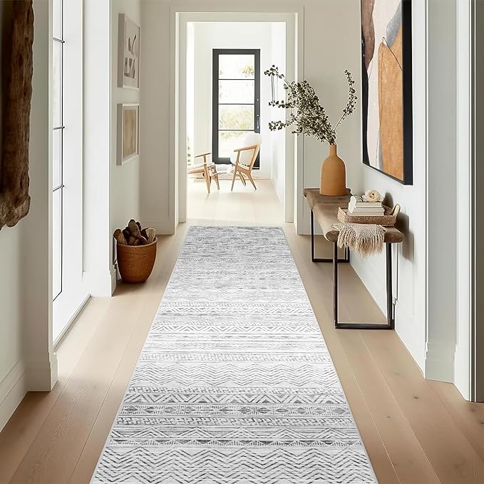 Washable Moroccan Hallway Runner Rugs - Image 4