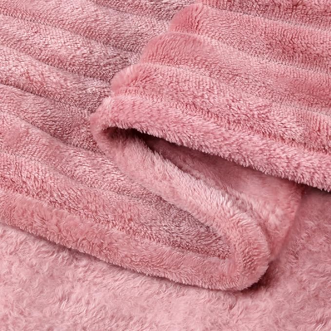 BEDELITE Fleece Blanket Twin Size – 3D Ribbed Jacquard Soft and Warm Decorative - Image 8
