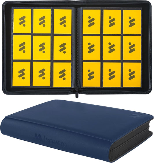 Card Binder 9 Pockets,Trading Card Binder Holds up to 864 Cards with 48 Sleeves,Zipper Card Holder Album Compatible with TCG Card/Game Cards/Sports Card
